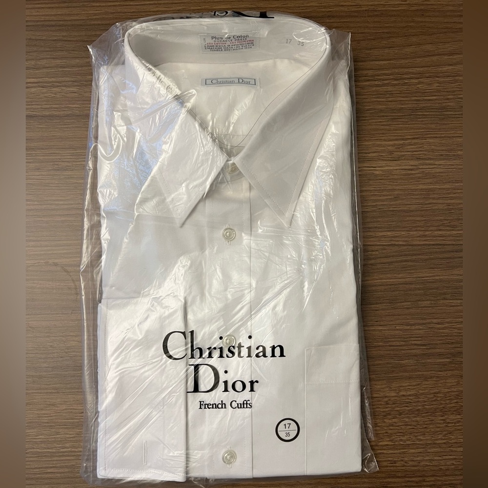 NWT Christian Dior Men’ Dress Shirt (white)